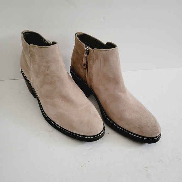 New Sam Edelman Women Pryce Grey Suede Zip  Western Bootie, Size 9,5 - Picture 1 of 8